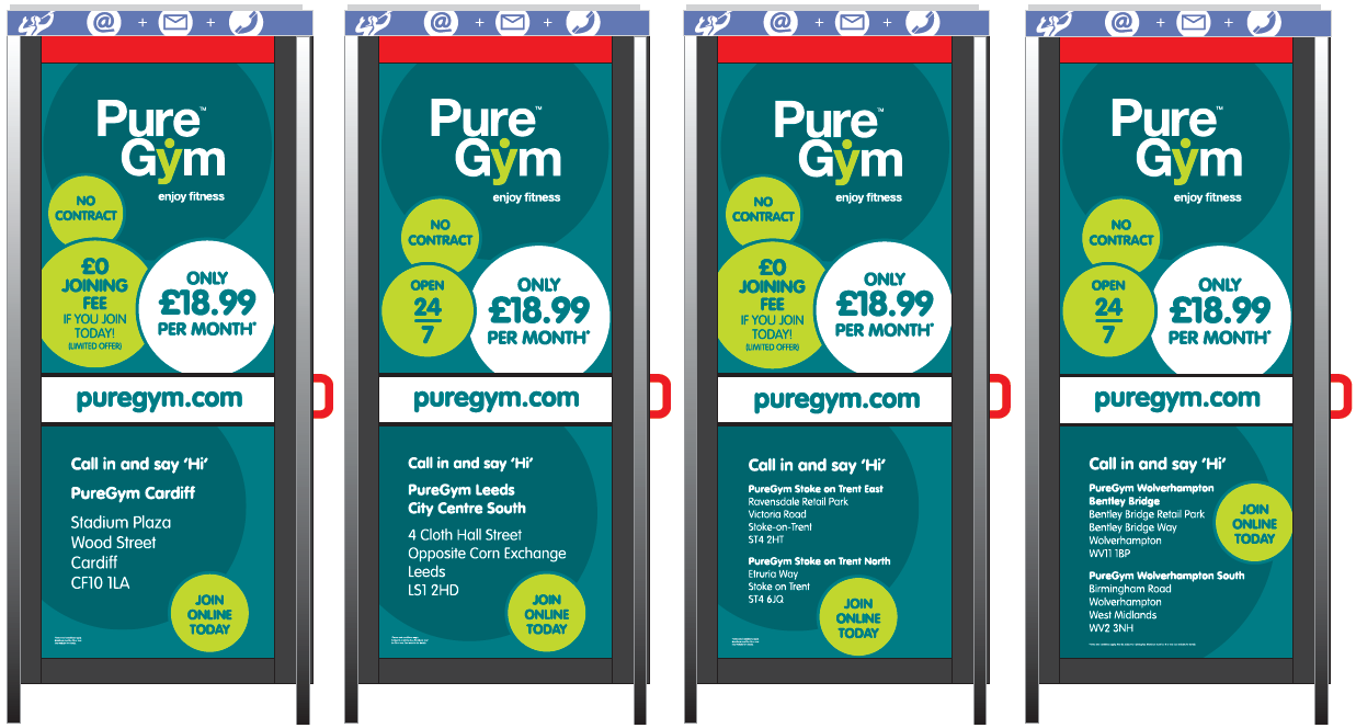 Pure Gym - Telephone Boxes